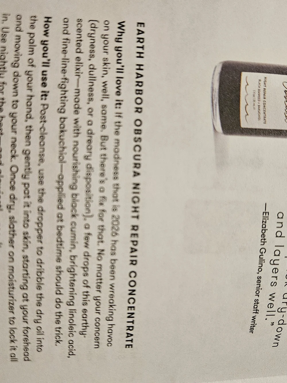 Earth Harbor Obscura Night Repair Concentrate - Black Seaweed